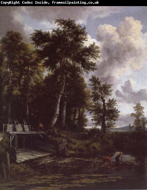 Jacob van Ruisdael Landscape with a Sluice Gate